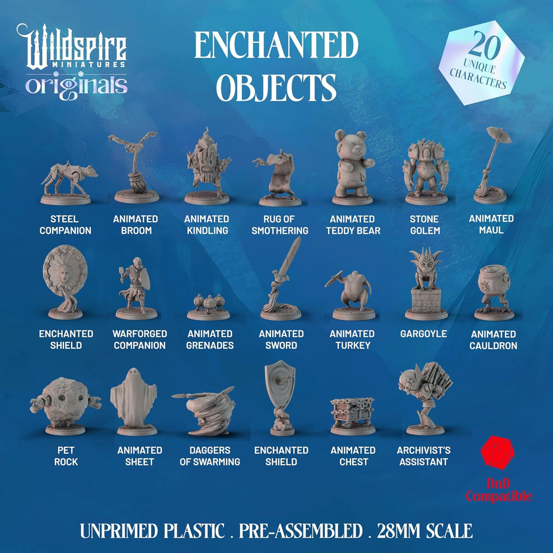 Wildspire Animierte Objekte Miniaturen für DND Dungeons and Dragons Miniaturen, Battlemage Charakter