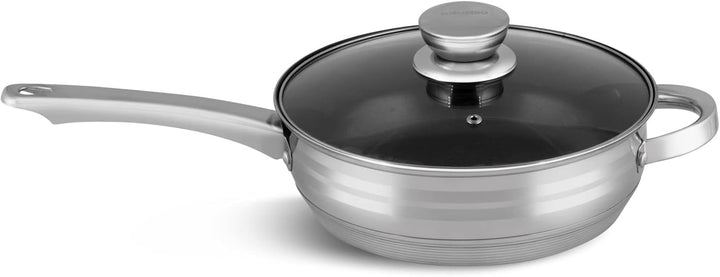 EDENBERG 12 TLG Topfset Induktion mit Pfanne, Edelstahl Kochtopf Set Induktion | Induktions Töpfe Se
