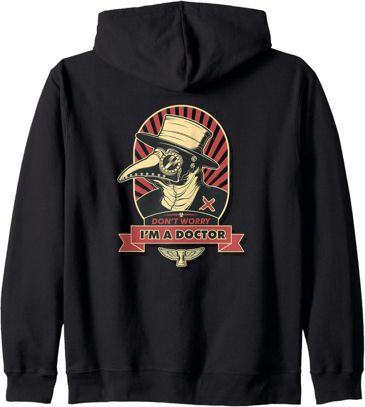 Retro Pointy Nose Plague Dr. Goggles Steampunk Apocalypse Kapuzenjacke