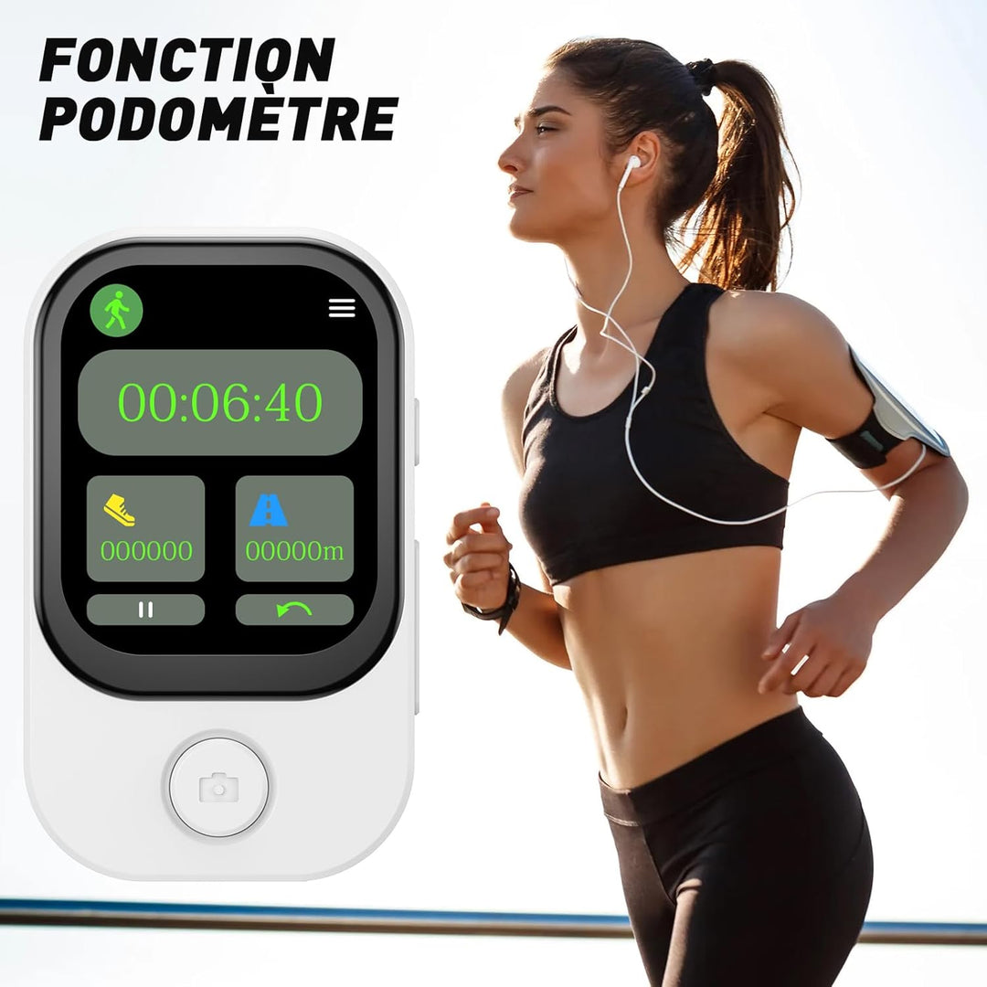 64GB MP3 Player Bluetooth 5.4 mit 180° Aufklappbar Kamera, RWSRW Mini Musik Player HD Lautsprecher F