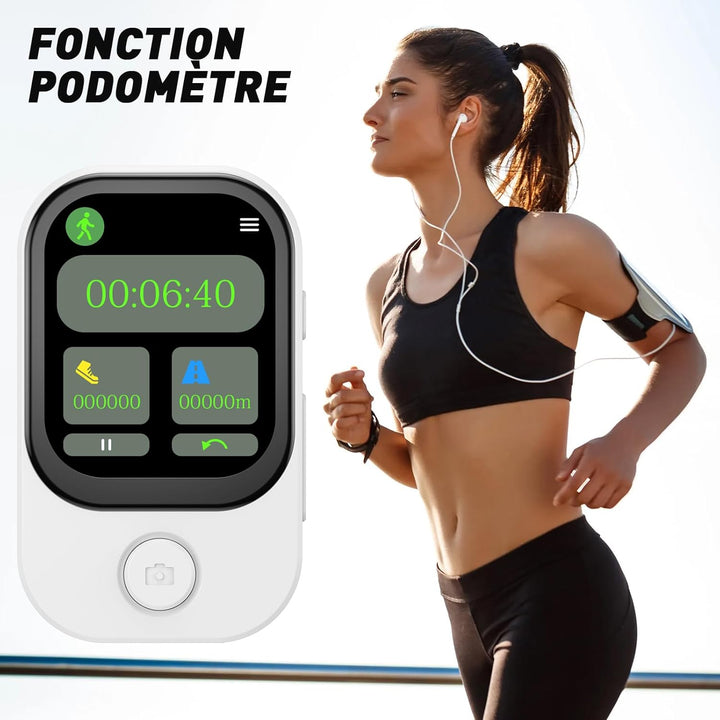 64GB MP3 Player Bluetooth 5.4 mit 180° Aufklappbar Kamera, RWSRW Mini Musik Player HD Lautsprecher F