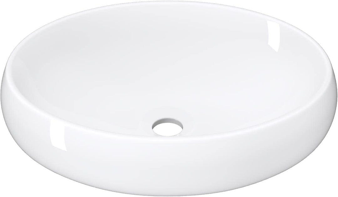 Waschbecken24 | Premium Waschbecken mit Lotus-Effekt für das Badezimmer und Gäste-WC (48x34x14cm, We