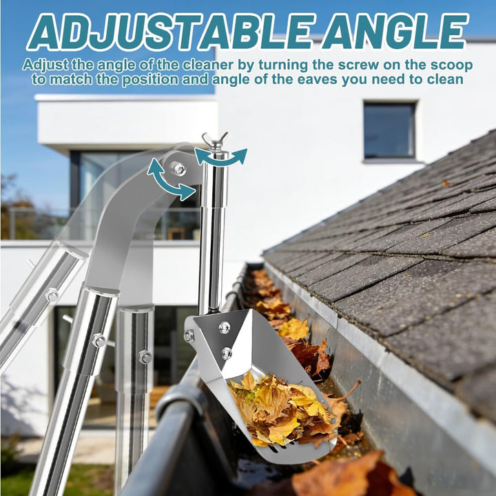 Dachrinnenschaufel, NAVESO Edelstahl Dachrinnenreiniger Traufschaufel Gartenschaufel, Dachrinnen Sch