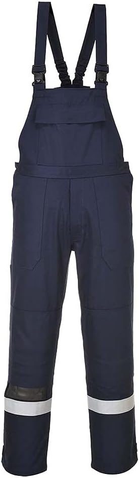 PORTWEST FR27 - Bizflame Plus Latzhose, 1 Stück, M, marine, FR27NARM M marine, M marine