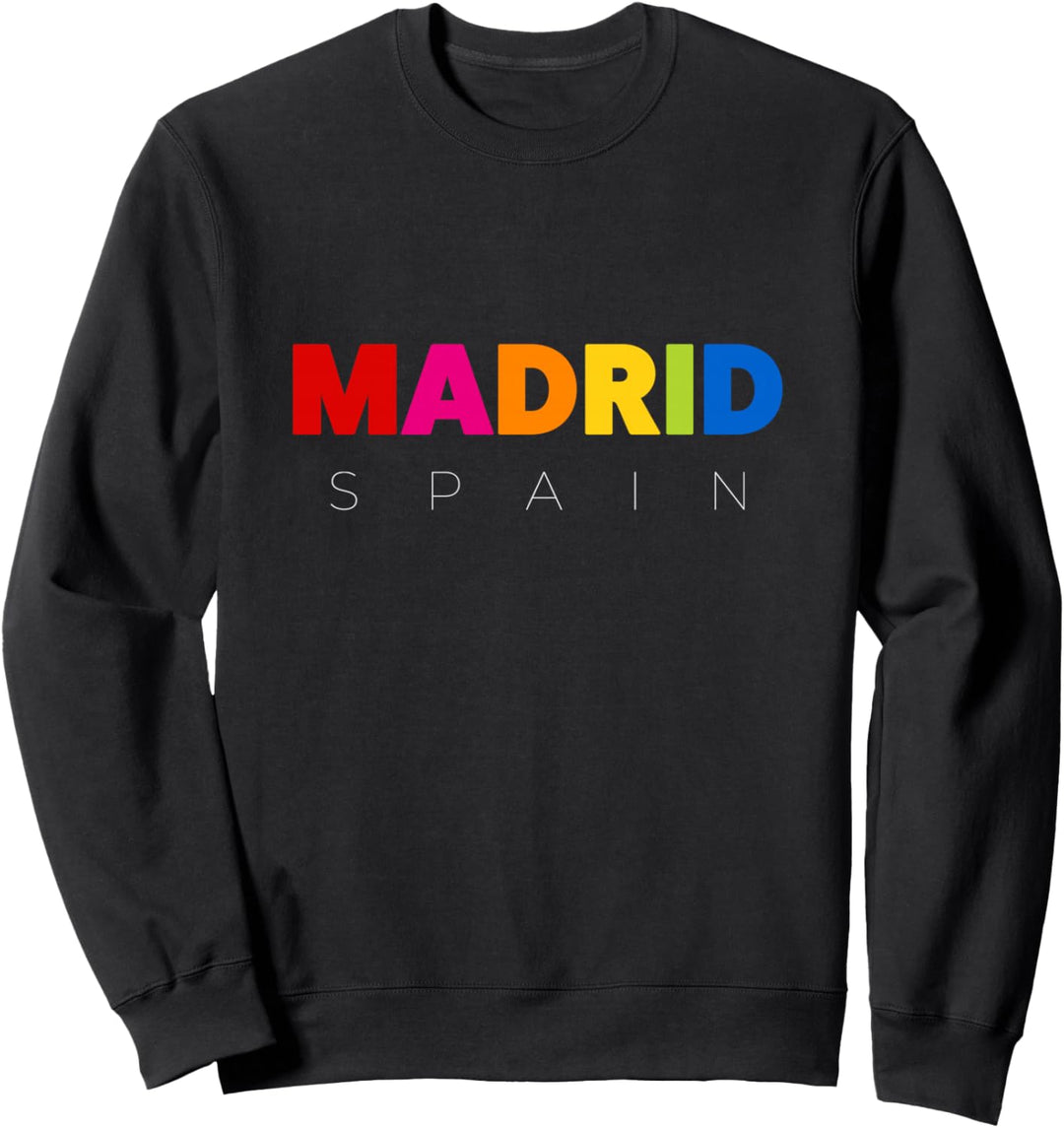 Men's Women's Colorful Madrid Spain Novelty Graphic Design Sweatshirt