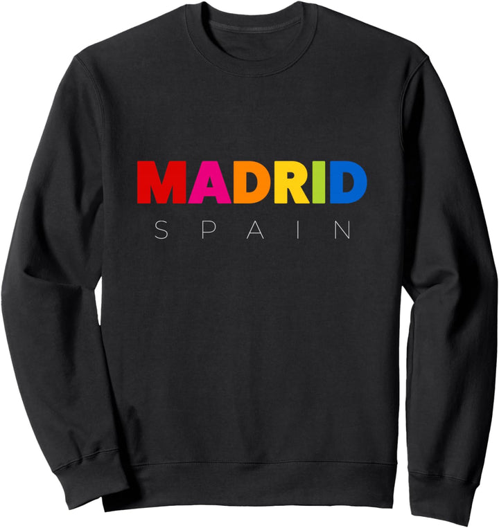Men's Women's Colorful Madrid Spain Novelty Graphic Design Sweatshirt