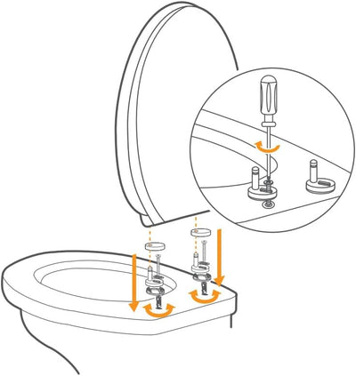 Fanmitrk WC Sitz mit Absenkautomatik, Toilettendeckel D Form Schwarz, 46 x 36 cm, Duroplast Klodecke