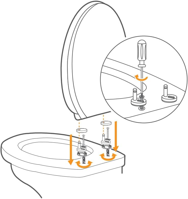 Fanmitrk WC Sitz mit Absenkautomatik, Toilettendeckel D Form Schwarz, 46 x 36 cm, Duroplast Klodecke