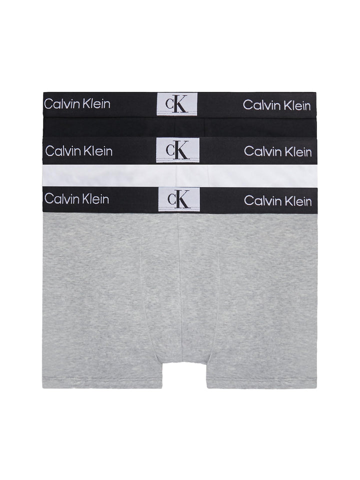 Calvin Klein Herren Trunk XS Black, White, Grey Heather, XS Black, White, Grey Heather