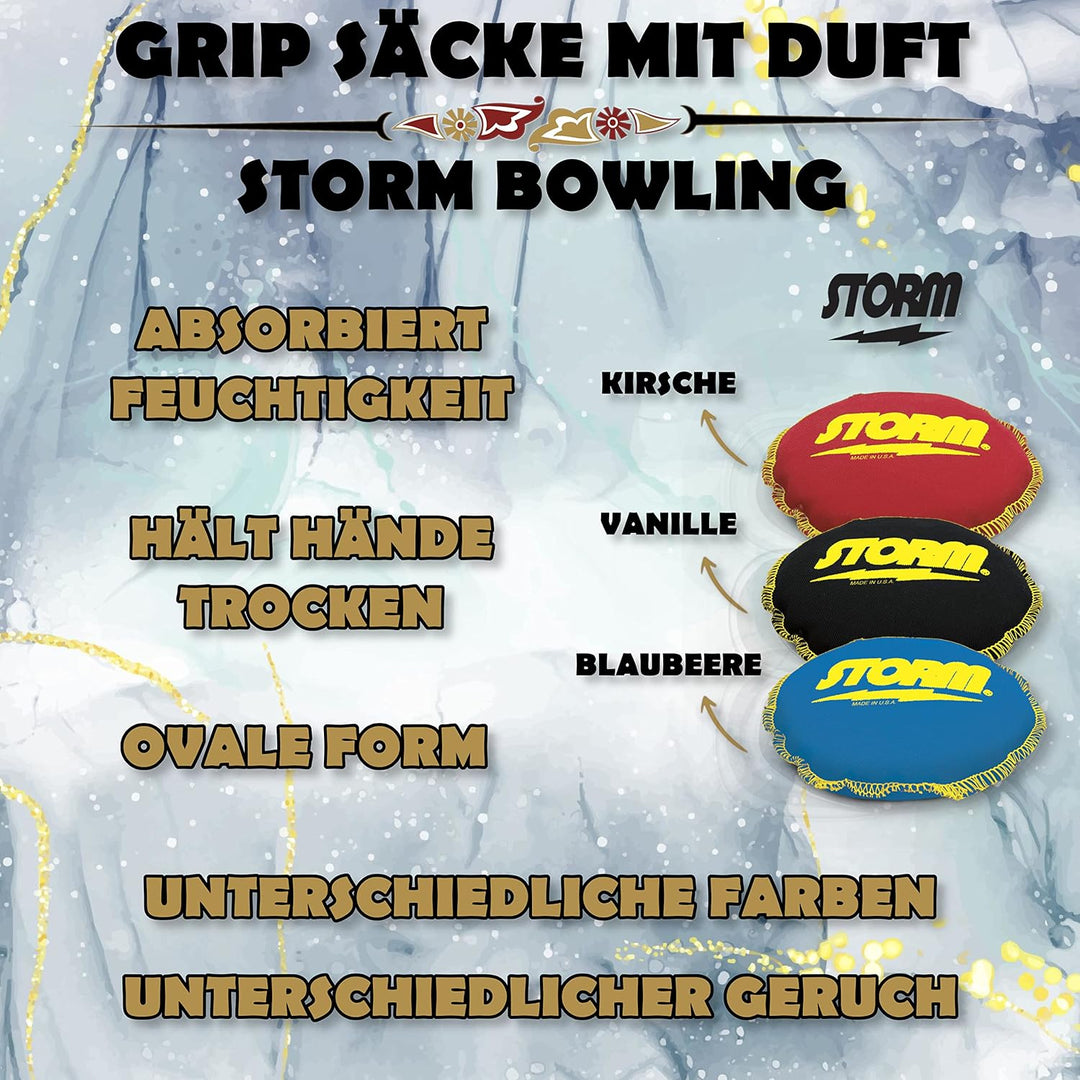 EMAX | Bowling-Zubehör - Storm Grip Bag | Grip Sack mit Duft | Rosinbag - Grip Ball Stormoji Blau -