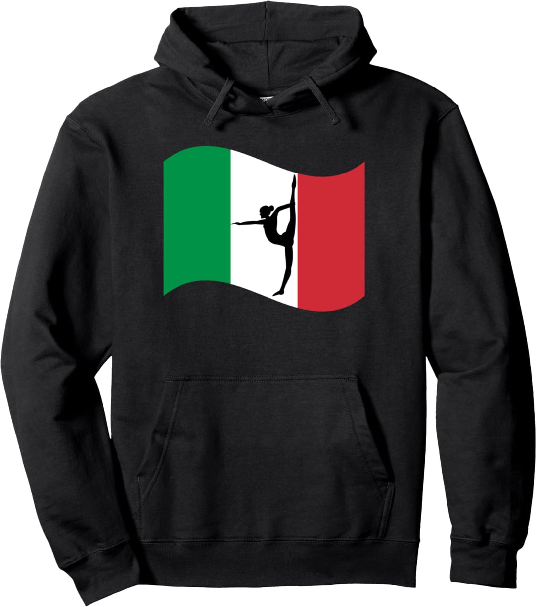 Italien Gymnastik Grafik / Country Flag Pride Gymnast Sport Pullover Hoodie