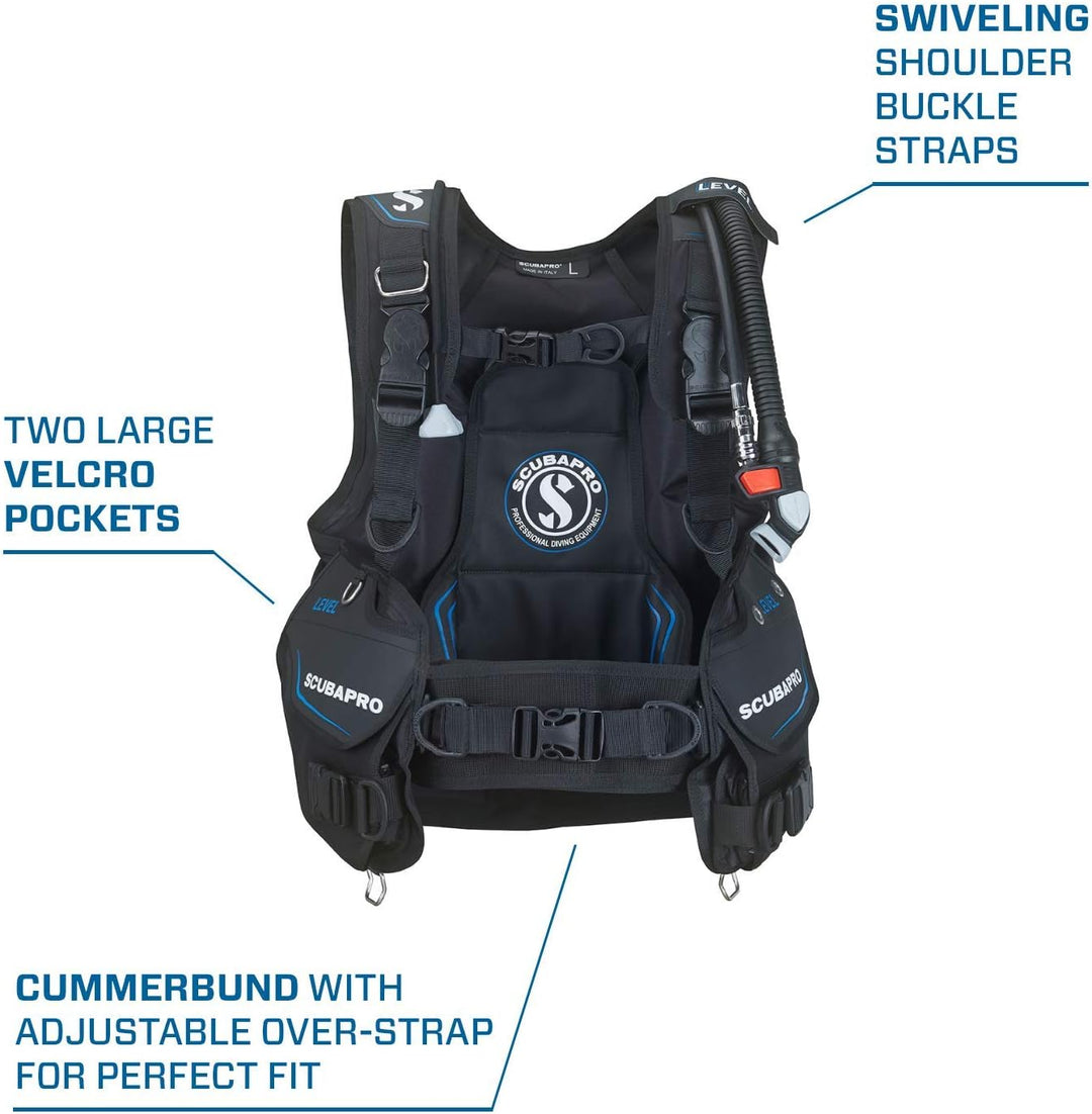 SCUBAPRO Level BCD mit Balanced Power Inflator (BPI), M (2020) Stufe Bcd 2020 M, Stufe Bcd 2020 M