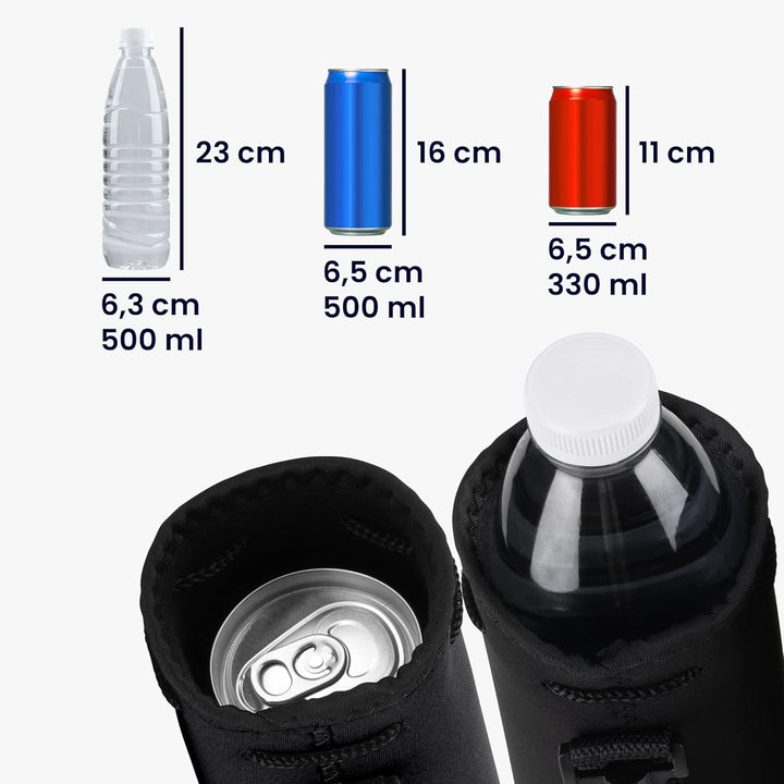 kwmobile 2x 330-500ml Flasche Flaschenkühler Flaschenträger - für Bier Limo Wasser - aus isoliertem