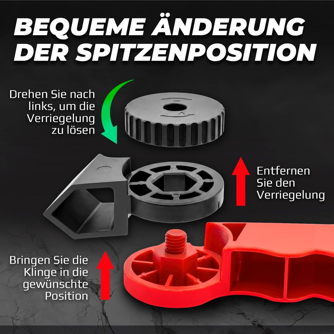 Profi Silikonentferner für Silikonfugen, Acryl und Dichtmasse – ABS-Kunststoff Silikonschaber zum En