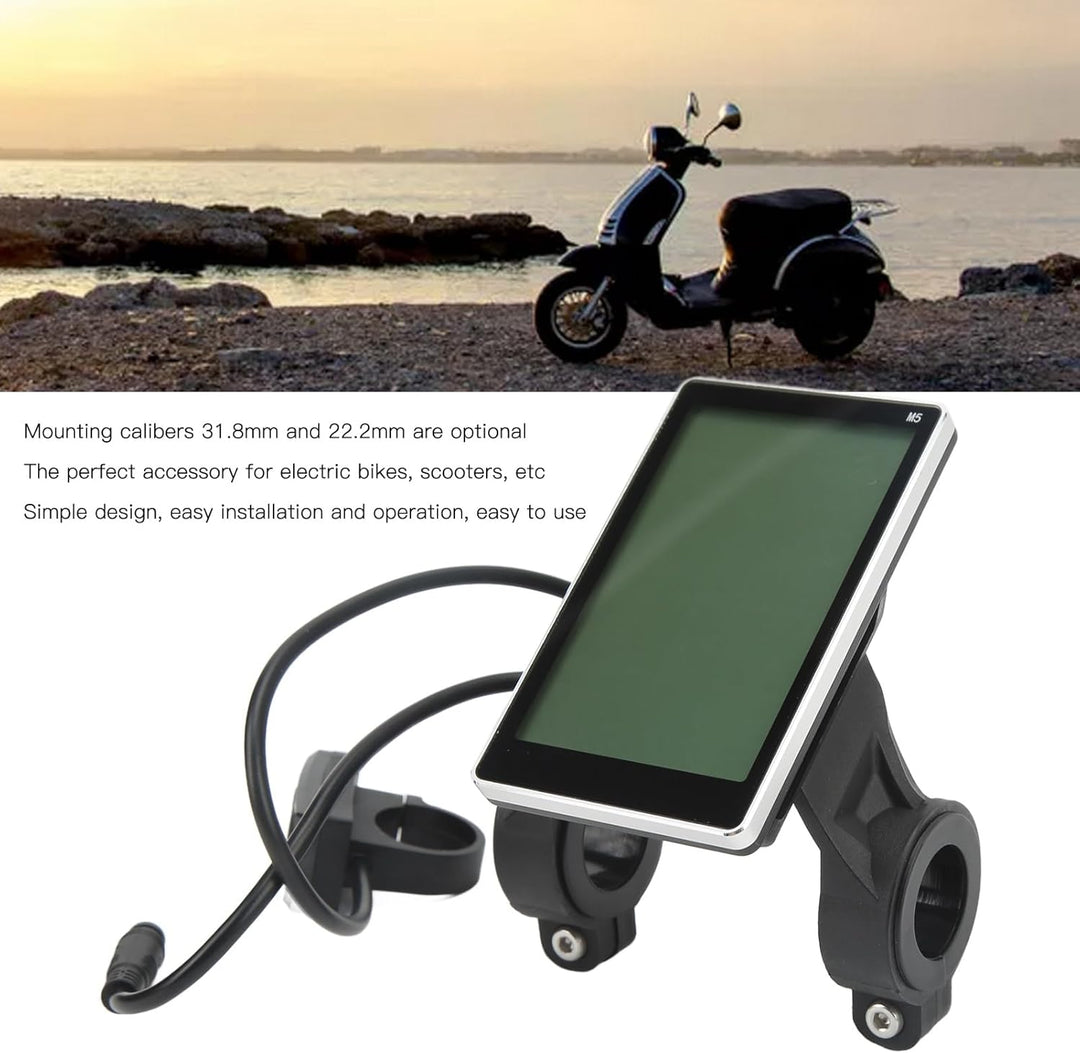 Elektrofahrradanzeige, Elektrofahrrad M5 LCD -Display Wasserdichtes Stecker Panel Elektrische Scoote