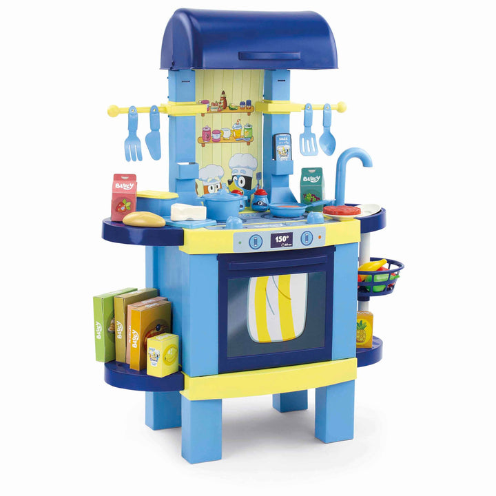 Chicos - Bluey Spielküche 2 in 1 & Kindergrill | Grosse Kinderküche mit 32 Zubehörteilen | Rollenspi