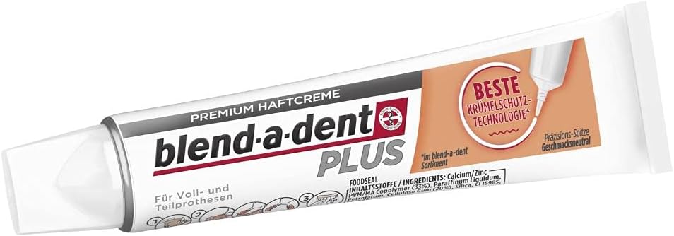 Blend-a-dent Plus Premium-Haftcreme Krümelschutz, 12er Pack (12 x 40 g) Old, 40 g (12er Pack) Old