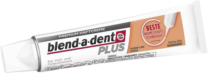 Blend-a-dent Plus Premium-Haftcreme Krümelschutz, 12er Pack (12 x 40 g) Old, 40 g (12er Pack) Old