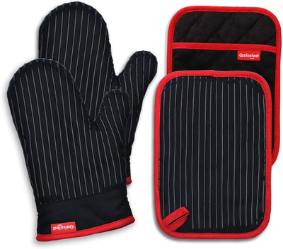 Coziselect Ofenhandschuh Topflappen Set, Topfhandschuhe Hitzebeständig, Topflappen Handschuh, Küchen