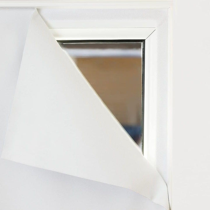 Easyblinds Easyblackout Verdunkelungsrollo, selbstklebend, Weiss, für Fenster bis 200x135cm, Zuschni