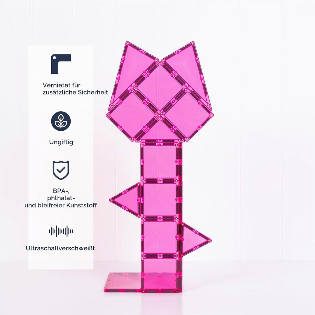CONNETIX Magnetische Fliesen Charity Edition Pink Pack, 20 Stück