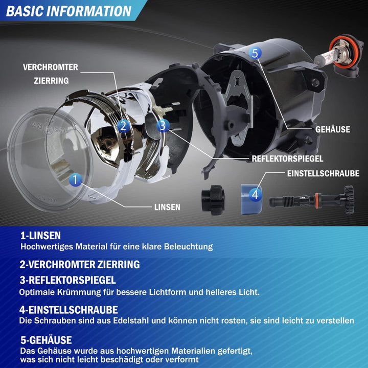 Tula Motoren Nebelscheinwerfer für 14-UP FIAT Ducato(250) 14-up CITROEN Jumper 11-UP DS5 14-UP PERGE