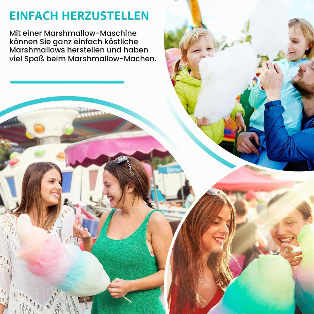Zuckerwattemaschine, Retro Cotton Candy Machine 450W für Zuhause, Zuckerwatte Maschine mit Zubehör u