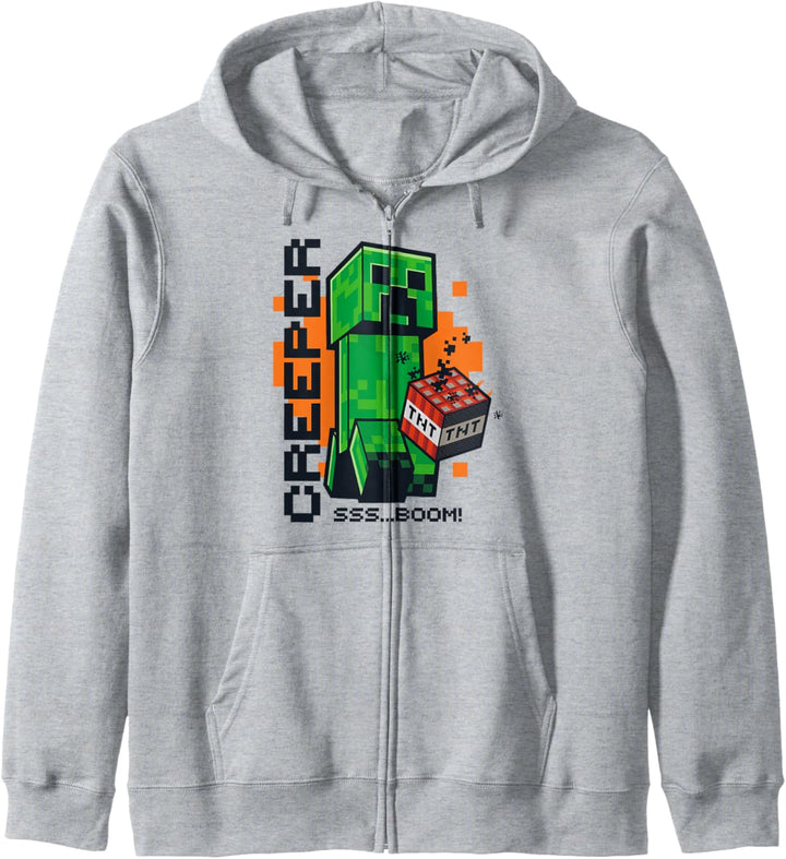 Minecraft Creeper Explosion TNT Poster Kapuzenjacke