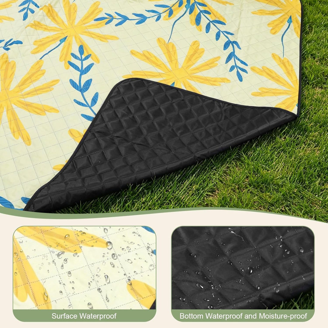 Picknickdecke 200x200 cm, Extra grosse Picknickmatte Wasserdicht Strandmatte Maschinenwaschbar Picni