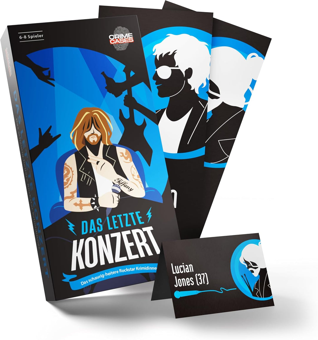 CRIMECASES Krimidinner für 6-8 Spieler: Das letzte Konzert | Das schaurig-heitere Rockstar Krimi Din