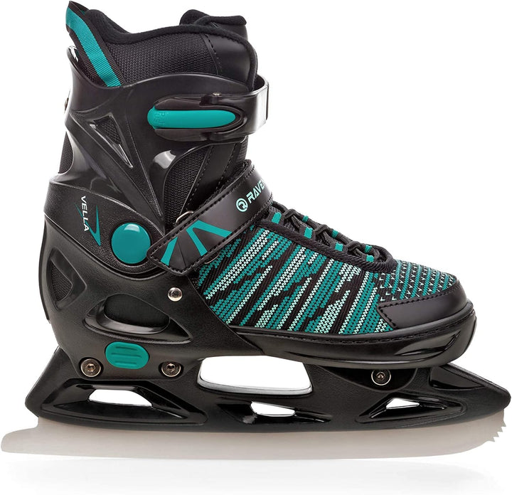 Raven Vella Black/Mint 2in1 Verstellbare Schlittschuhe und Inline Skates - Inliner für Kinder und Er
