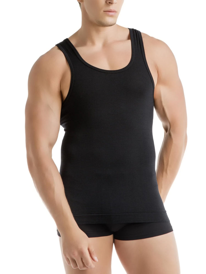 Relaxsan Zero 3040 - Thermoweste für Herren, breite Schulter, Merinowolle XS Schwarz, XS Schwarz