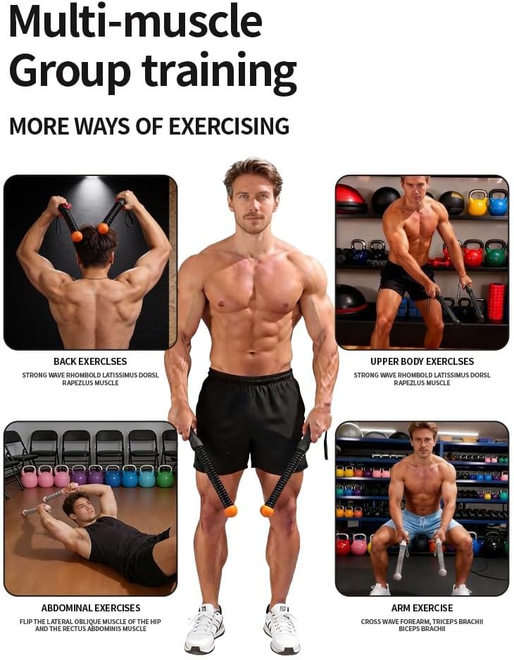 Neues Upgrade Battle Rope ohne Seil für das Heim Fitnessstudio, 2 Stück Tragbare Gewichtete Battle R
