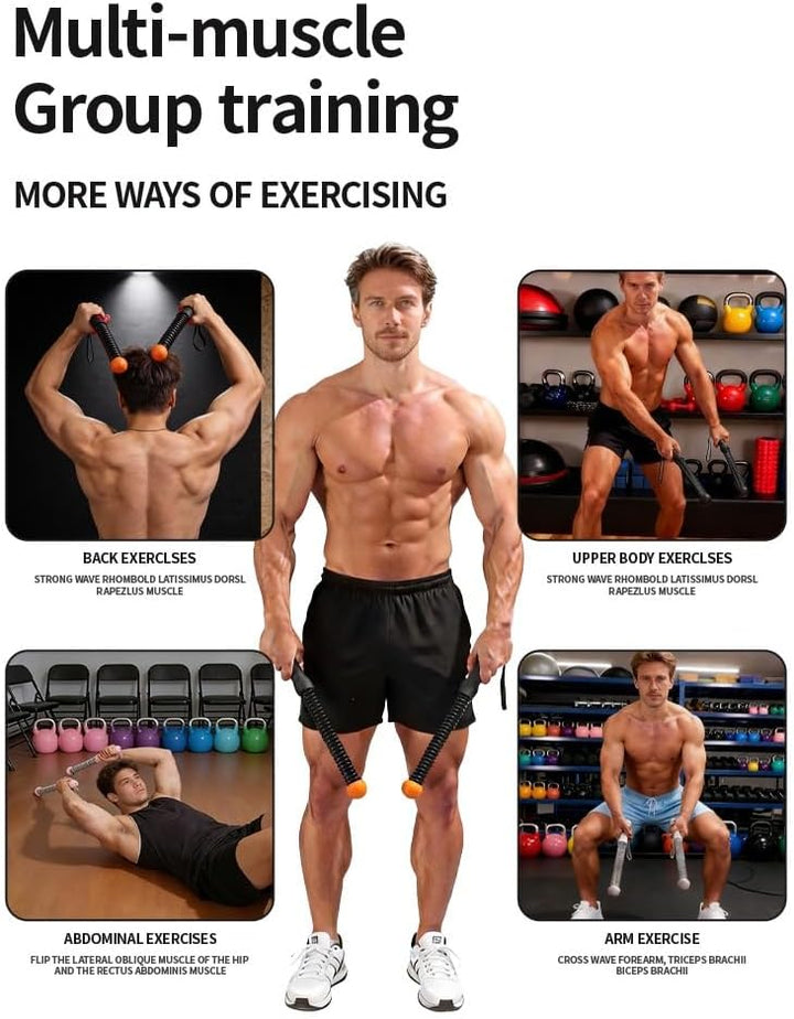 Neues Upgrade Battle Rope ohne Seil für das Heim Fitnessstudio, 2 Stück Tragbare Gewichtete Battle R