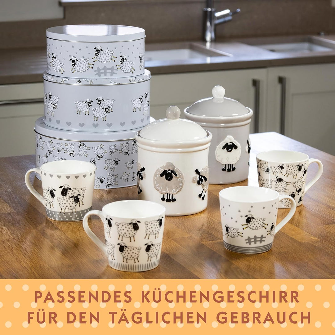 SPOTTED DOG GIFT COMPANY Keksdose Metall, Plätzchendose Set, 3-teilig Gebäckdose Rund für Gebäck Kuc