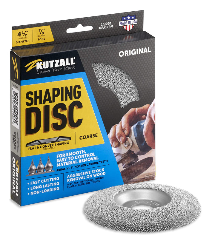 Kutzall Originalformungsscheibe - Grob, 4-1/2 "(114,3 Mm) Durchmesser X 7/8" (22,2 Mm) Bohrung - Hol