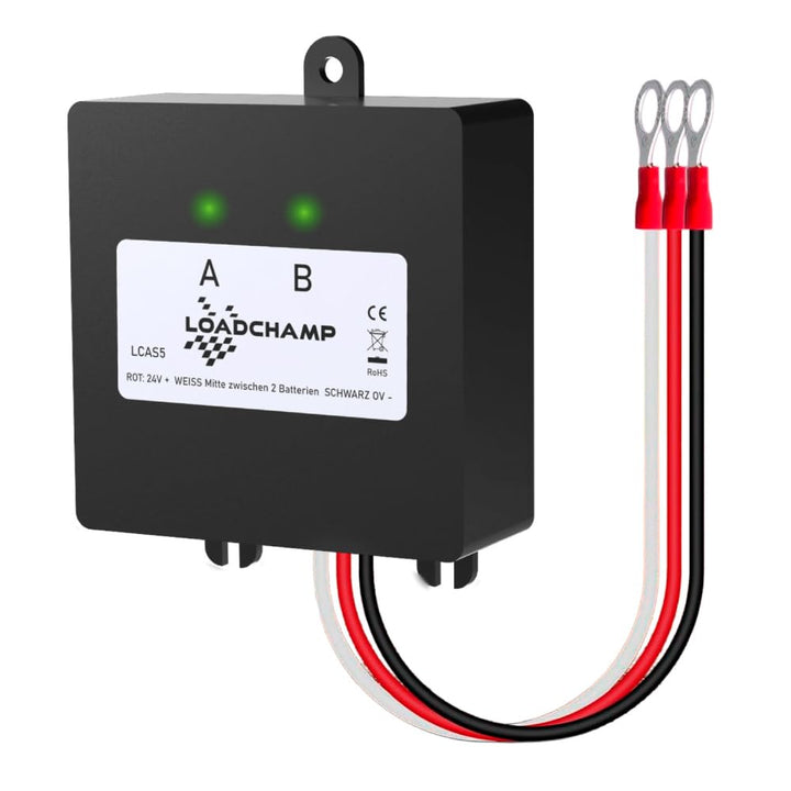 Loadchamp Batterie Ladungsausgleicher Ausgleichslader Balancer 24V 36V 48V Solar Akku Single, Single