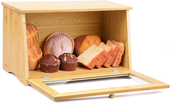 Leader Accessories Brotkasten Bambus Brotbehälter lebensmittelecht Brotaufbewahrung pflegeleicht 39x