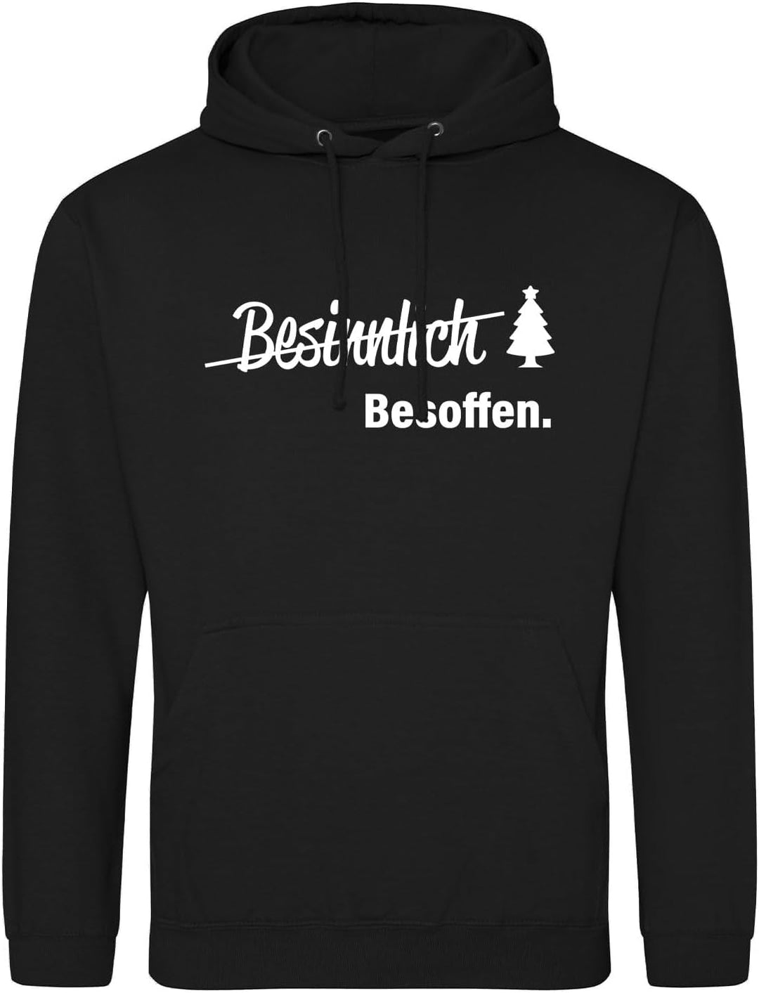 Unisex Hoodie Besinnlich Besoffen Tannenbaum Geschenk Pullover Grösse S-3XL Vegan Besinnlich Besoffe
