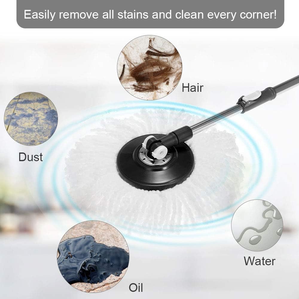 3 Stück Mop Ersatzköpfe Ersatzkopf Disc Mop aus saugfähiger Microfaser, Ersatzmop mit hoher Sauberke
