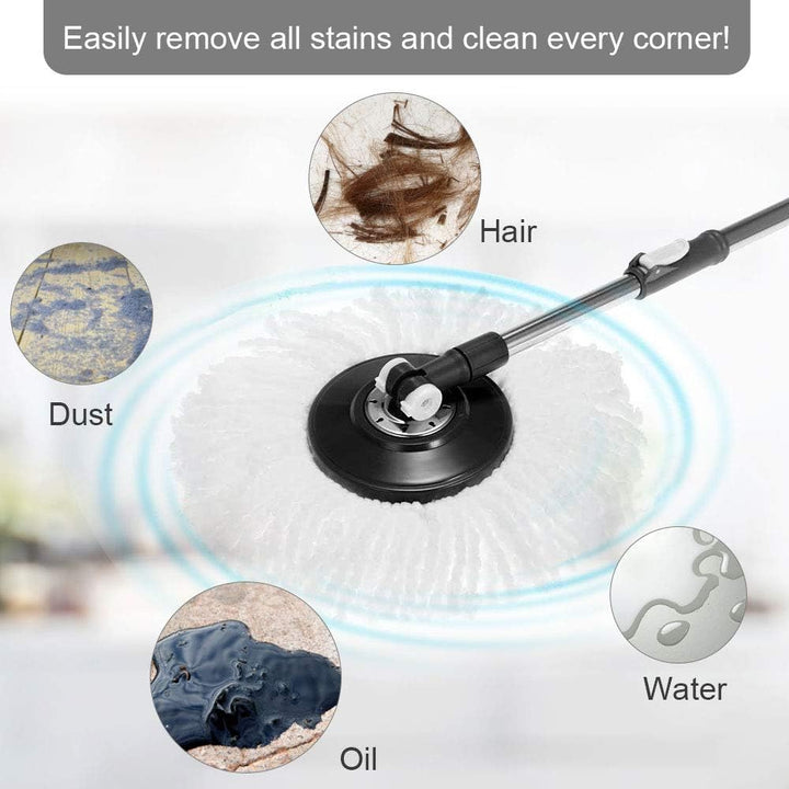 3 Stück Mop Ersatzköpfe Ersatzkopf Disc Mop aus saugfähiger Microfaser, Ersatzmop mit hoher Sauberke