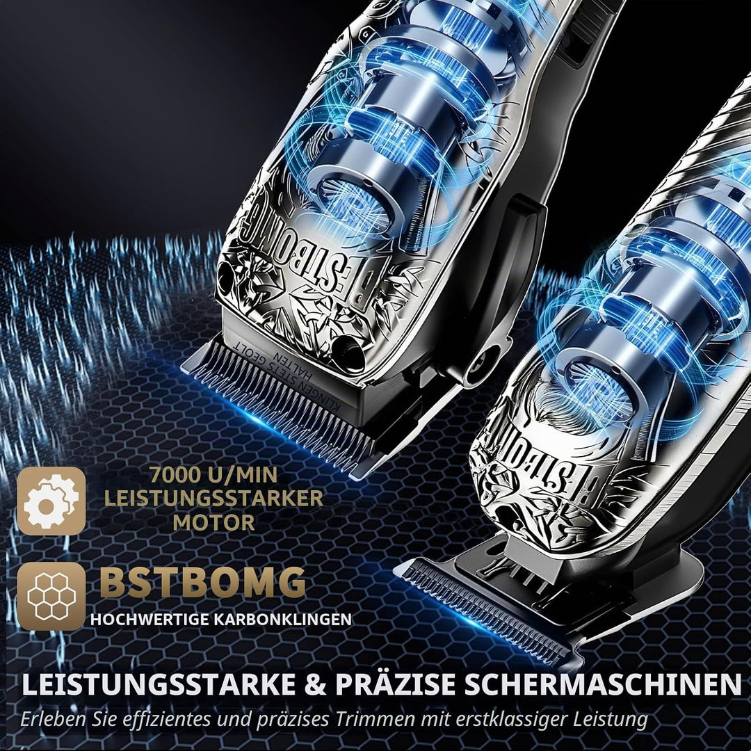 Professionelle schnurlose Herren-Haarschneidemaschine, Bartschneider und elektrische Rasierer, Sets