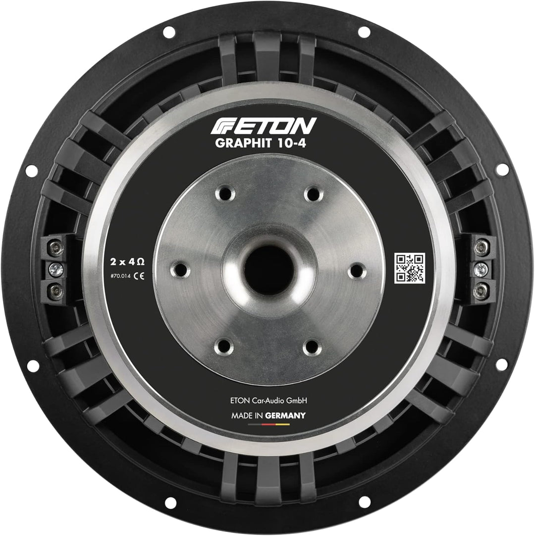 ETON Graphit 10-4 – High End 25 cm (10“) Doppel Schwingspulen Subwoofer, Basstreiber fürs Auto, Bass