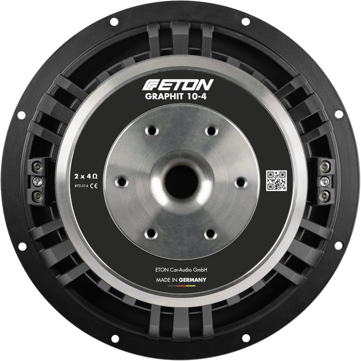 ETON Graphit 10-4 – High End 25 cm (10“) Doppel Schwingspulen Subwoofer, Basstreiber fürs Auto, Bass