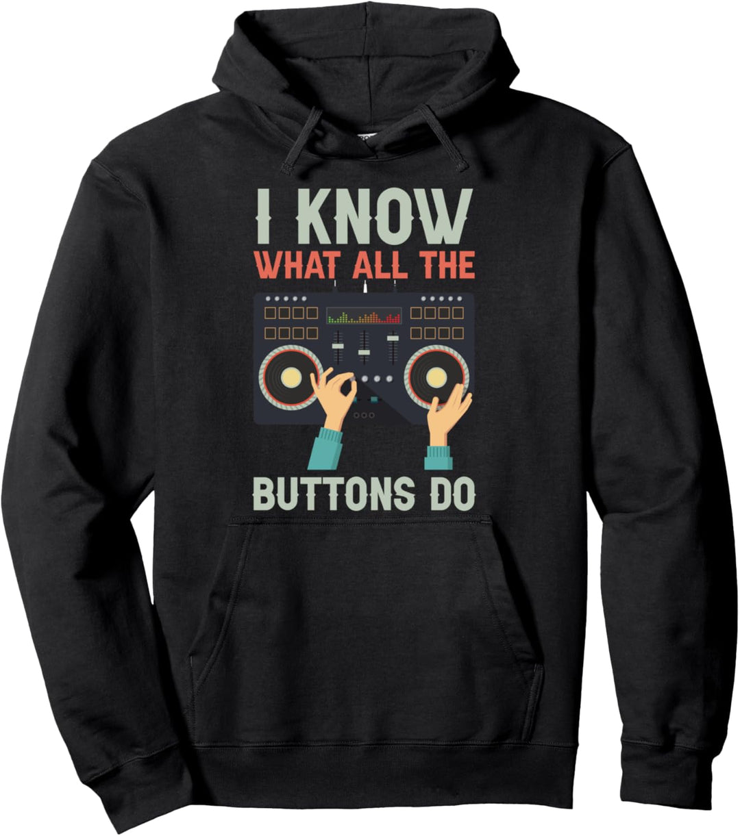 Mixer Buttons DJ Deejay Music Rock Pop Techno Kopfhörer Mix Pullover Hoodie