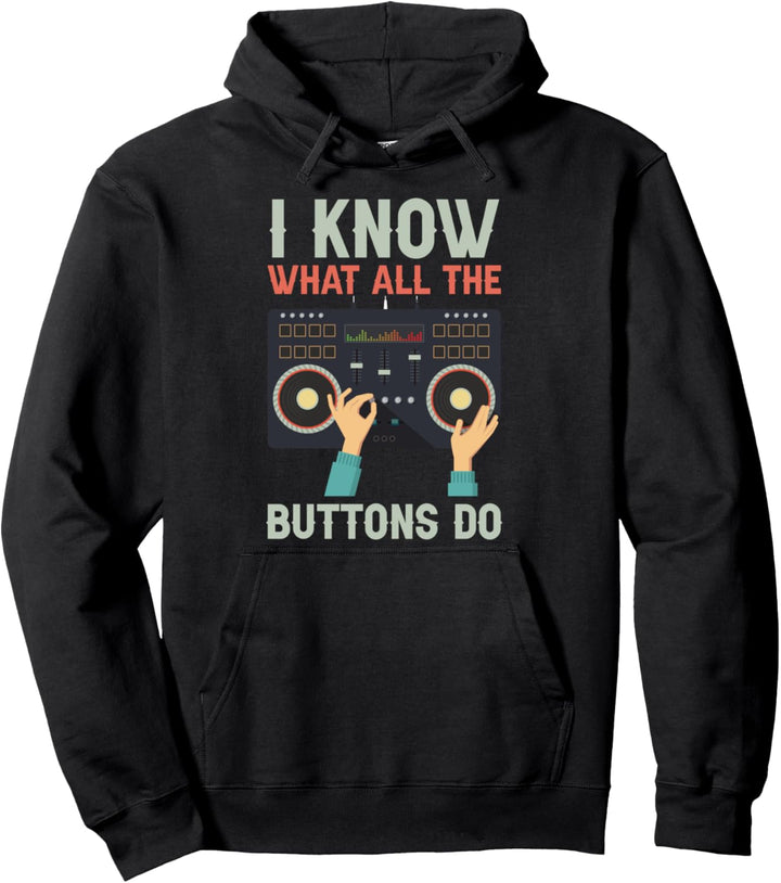 Mixer Buttons DJ Deejay Music Rock Pop Techno Kopfhörer Mix Pullover Hoodie