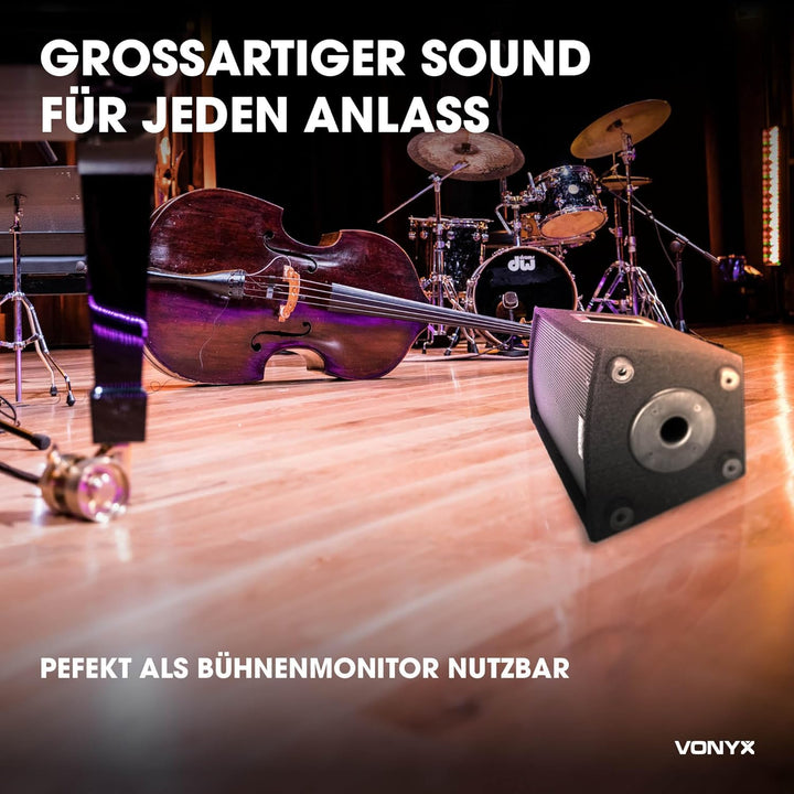 VONYX SL10 PA Lautsprecher Passiv 500 Watt Partybox, 10 Zoll Passiv, Disco, DJ Party Lautsprecher mi