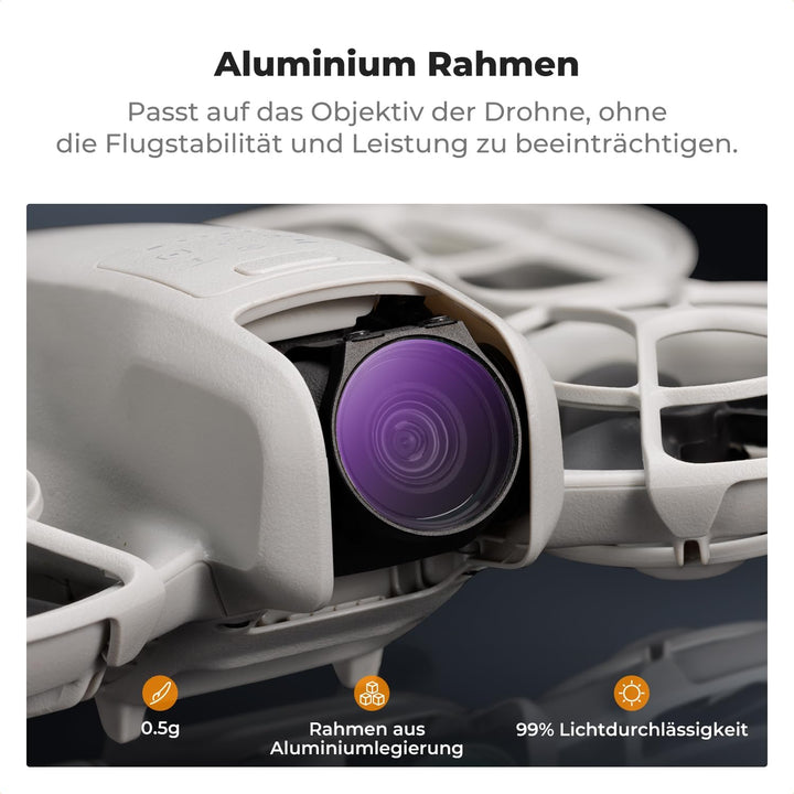 K&F Concept ND Filterset Kompatibel mit DJI NEO, 4 stück ND8 ND16 ND32 ND64 ND Filter, Multi Beschic