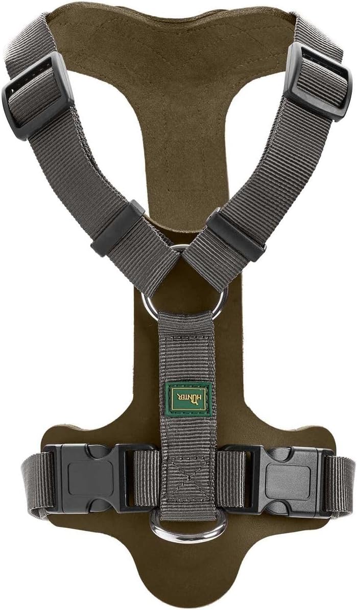 HUNTER AALBORG MIXED Hundegeschirr, XS-S, oliv/grau, 38 - 51 cm oliv/grau 38 - 51 cm, oliv/grau 38 -