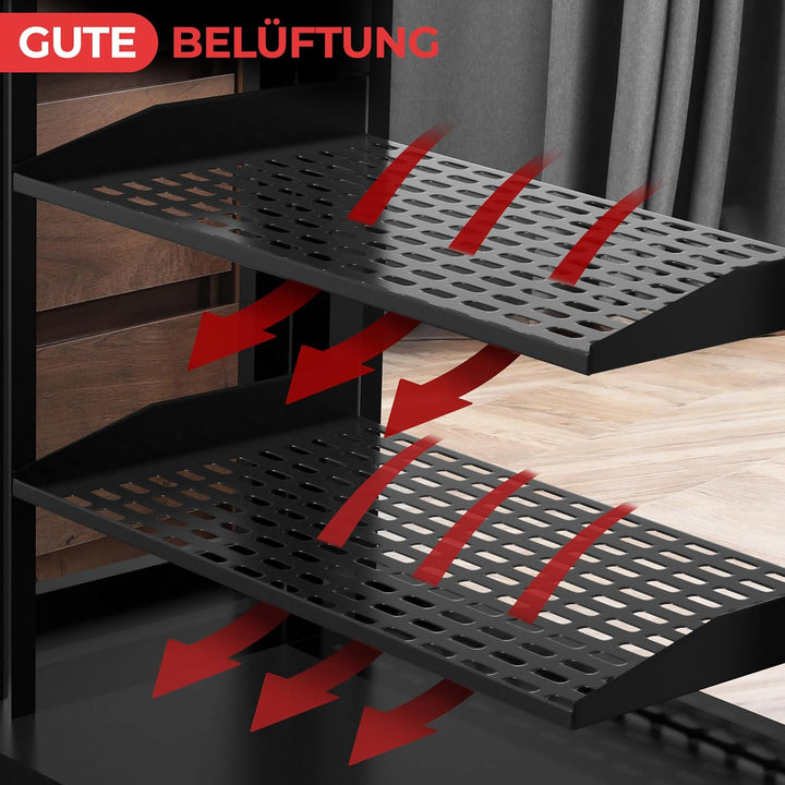Pyle 2-Pc 1U Server Rack Shelf, Vented Shelves for Good Air Circulation, Cantilever Mount, Wall Moun